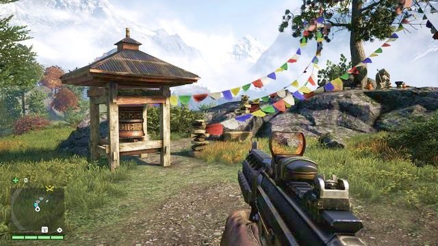 Młynek znajdziesz przy końcu ścieżki, niedaleko od samotnego drzewa rosnącego wśród skał - Południowy i centralny Kyrat | Młynki Mani | Far Cry 4 - Far Cry 4 - poradnik do gry