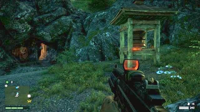 Młynek znajduje się przed wejściem do jaskini, po prawej stronie ścieżki - Południowy i centralny Kyrat | Młynki Mani | Far Cry 4 - Far Cry 4 - poradnik do gry
