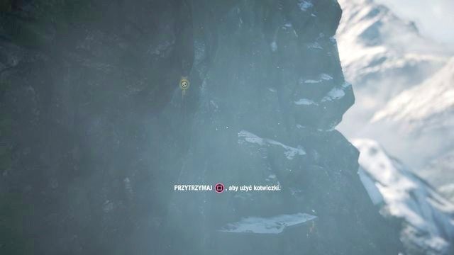 Na dole zlokalizuj półkę skalną pokazaną na obrazku - Nie patrz w dół | Zadania główne w Far Cry 4 - Far Cry 4 - poradnik do gry