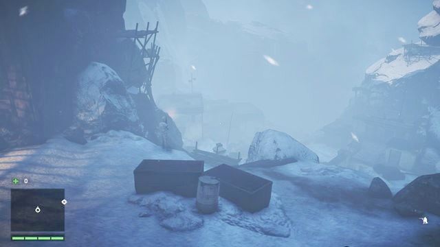 Noże warto wykorzystać w miejscu pokazanym na obrazku, aby zabić spacerującego tutaj żołnierza - Nie patrz w dół | Zadania główne w Far Cry 4 - Far Cry 4 - poradnik do gry