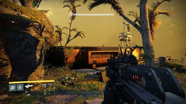 Bunkier przy skarpie, za którym znajdziesz złotą skrzynię - Venus | Gold Chests | Destiny - Destiny - poradnik do gry