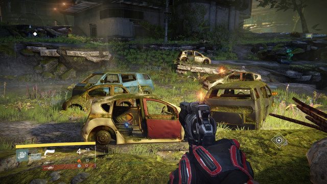 Samochód z czerwonymi drzwiami, a na tylnym siedzeniu Ghost - Venus | Dead Ghosts | Destiny - Destiny - poradnik do gry