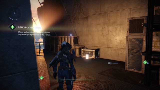 Duch na skrzyniach na piętrze w Trawelers Walk - Tower | Dead Ghosts | Destiny - Destiny - poradnik do gry