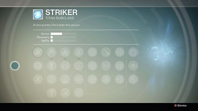 Drzewko rozwoju podklasy Striker - Titan | Klasy postaci w Destiny - Destiny - poradnik do gry