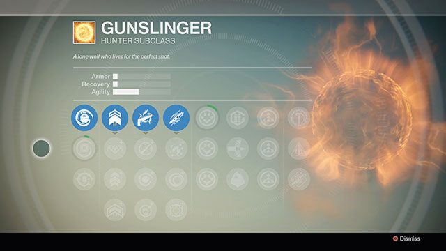 Drzewko rozwoju podklasy Gunslinger - Hunter | Klasy postaci w Destiny - Destiny - poradnik do gry