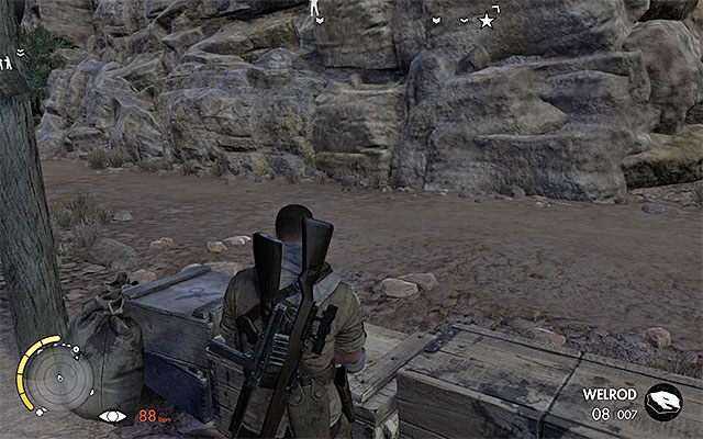 Dwa kolejne sekrety - karta kolekcjonerska i dziennik wojenny - Zbadanie południowej części mapy | Misja 4 - Fort Rifugio - Sniper Elite III: Afrika - poradnik do gry