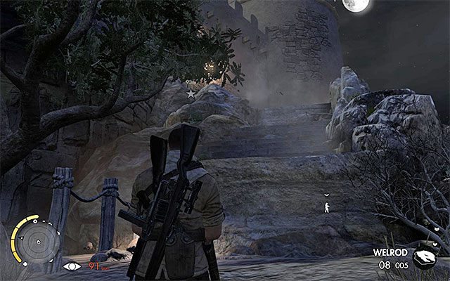 Zachodnie wejście - Przedostanie się do wnętrza fortu | Misja 4 - Fort Rifugio - Sniper Elite III: Afrika - poradnik do gry