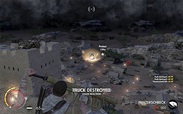 Warto niszczyć nadjeżdżające ciężarówki - Ochranianie uciekającego informatora | Misja 4 - Fort Rifugio - Sniper Elite III: Afrika - poradnik do gry