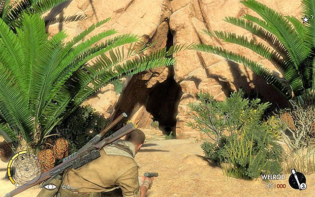 Wejście do tunelu - Przedostanie się do starego miasta | Misja 5 - Siwa Oasis - Sniper Elite III: Afrika - poradnik do gry