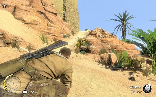 Ścieżka prowadząca na wzgórze - Przedostanie się do starego miasta | Misja 5 - Siwa Oasis - Sniper Elite III: Afrika - poradnik do gry