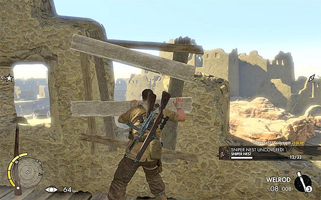 Drugie gniazdo snajperskie - Eksploracja starego miasta | Misja 5 - Siwa Oasis | Sniper Elite III Afrika - Sniper Elite III: Afrika - poradnik do gry