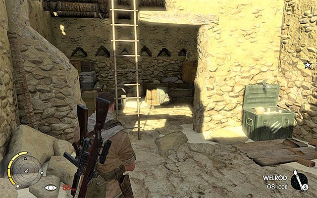 Budynek z zapasami i dziennikiem - Eksploracja starego miasta | Misja 5 - Siwa Oasis | Sniper Elite III Afrika - Sniper Elite III: Afrika - poradnik do gry