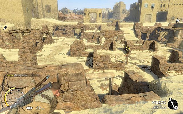 Ruiny są patrolowane przez wielu wrogich żołnierzy - Eksploracja starego miasta | Misja 5 - Siwa Oasis | Sniper Elite III Afrika - Sniper Elite III: Afrika - poradnik do gry