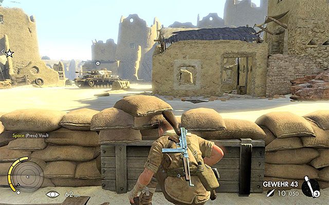 Schowaj się koniecznie za zasłoną - Zniszczenie czołgu | Misja 5 - Siwa Oasis | Sniper Elite III Afrika - Sniper Elite III: Afrika - poradnik do gry