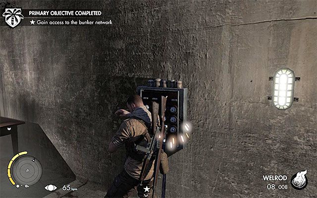 Sabotuj skrzynkę z bezpiecznikami - Uzyskanie dostępu do sieci bunkrów | Misja 7 - Pont Du Fahs Airfield - Sniper Elite III: Afrika - poradnik do gry