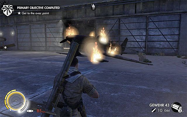 Miejsce zakończenia misji - Dotarcie do strefy ewakuacji | Misja 7 - Pont Du Fahs Airfield - Sniper Elite III: Afrika - poradnik do gry