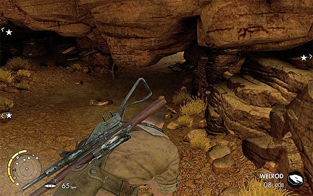 Przejście prowadzące do drugiej wyrzutni - Zneutralizowanie czterech wyrzutni rakietowych | Misja 1 - Siege of Tobruk - Sniper Elite III: Afrika - poradnik do gry