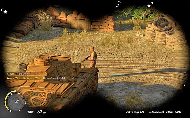 Lornetka jest pomocna w odnajdywaniu i oznaczaniu wrogów - Korzystanie z broni snajperskiej | Porady w Sniper Elite III Afrika - Sniper Elite III: Afrika - poradnik do gry