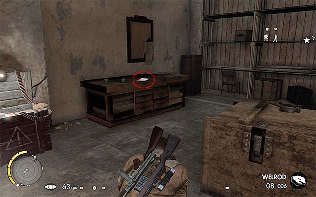 Wejdź do hangaru i odszukaj stół z sekretem - Dzienniki wojenne | Sekrety - Misja 7 | Sniper Elite III Afrika - Sniper Elite III: Afrika - poradnik do gry