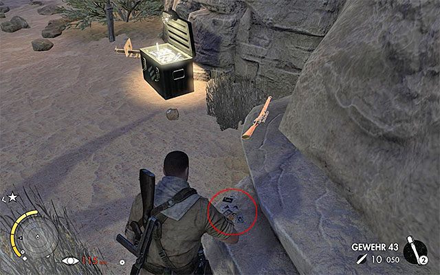 Kartę odnajdziesz przy składziku amunicji - Karty kolekcjonerskie | Sekrety - Misja 7 | Sniper Elite III Afrika - Sniper Elite III: Afrika - poradnik do gry
