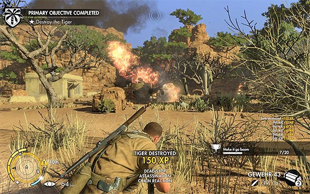 Dynamit to najprostszy sposób na zniszczenie czołgu - Zniszczenie czołgu Tygrys | Misja 6 - Kasserine Pass | Sniper Elite III Afrika - Sniper Elite III: Afrika - poradnik do gry