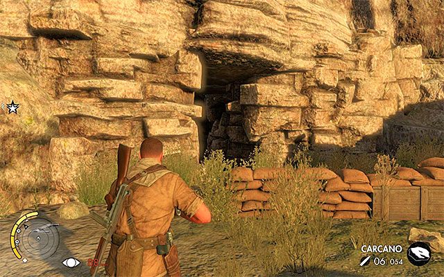 Jedna z górskich ścieżek prowadzących na północ - Dotarcie do centralnej części mapy | Misja 3 - Halfaya Pass - Sniper Elite III: Afrika - poradnik do gry