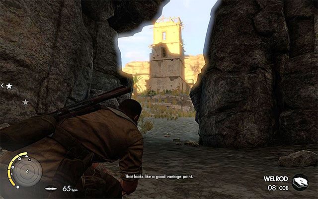 Wieża z gniazdem snajperskim na szczycie - Zbadanie centralnej części mapy | Misja 3 - Halfaya Pass - Sniper Elite III: Afrika - poradnik do gry