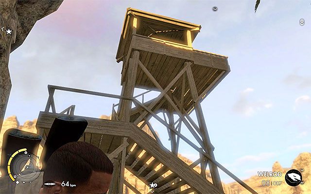Zachodnia wieża obserwacyjna - Zniszczenie drugiej artylerii | Misja 3 - Halfaya Pass | Sniper Elite III Afrika - Sniper Elite III: Afrika - poradnik do gry