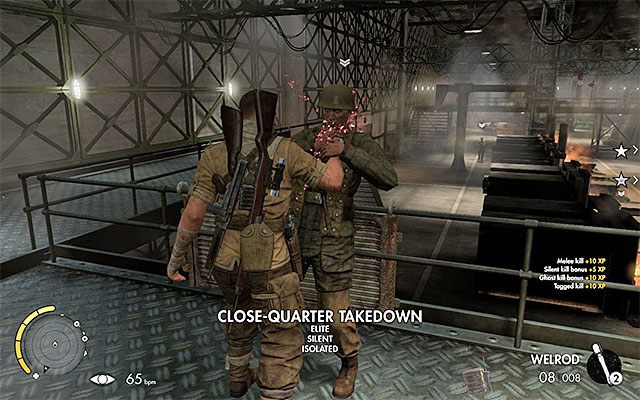 Zabijaj kolejnych wrogów i rozglądaj się po drodze za sekretami - Zniszczenie pierwszego transformatora | Misja 8 - Ratte Factory - Sniper Elite III: Afrika - poradnik do gry