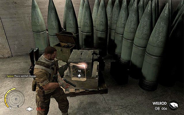 Miejsce podłożenia ładunku wybuchowego - Zniszczenie składu amunicji | Misja 8 - Ratte Factory | Sniper Elite III Afrika - Sniper Elite III: Afrika - poradnik do gry