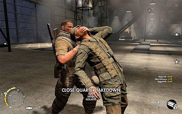 Po kolei likwiduj wrogów patrolujących halę - Eksploracja hali z czołgiem | Misja 8 - Ratte Factory | Sniper Elite III Afrika - Sniper Elite III: Afrika - poradnik do gry