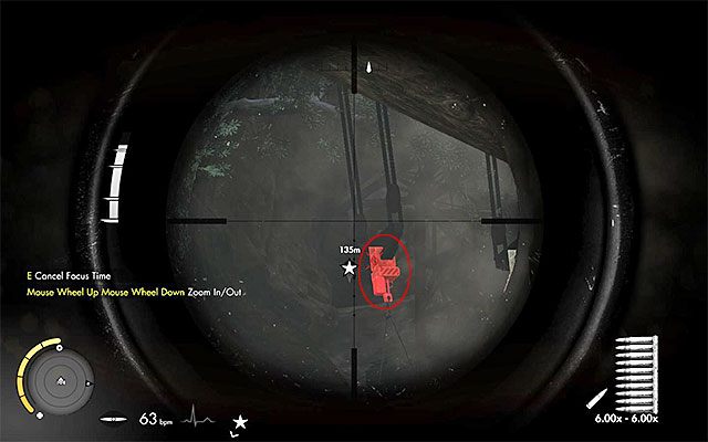 Połóż się na ziemi i przystąp do celowania z użyciem broni snajperskiej - Oddanie strzału z gniazda snajperskiego | Misja 8 - Ratte Factory - Sniper Elite III: Afrika - poradnik do gry