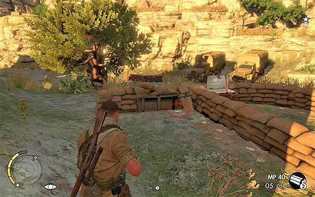 Zabezpiecz okolicę i dopiero wtedy wybierz się po sekret - Dzienniki wojenne | Sekrety - Misja 3 | Sniper Elite III Afrika - Sniper Elite III: Afrika - poradnik do gry