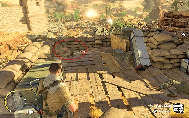 Miejsce odnalezienia pierwszego sekretu - Przeprawa przez przełęcz górską | Misja 1 - Siege of Tobruk | Sniper Elite III - Sniper Elite III: Afrika - poradnik do gry