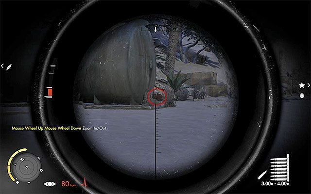 Możesz korzystać z granatów, dynamitu czy detonować obiekty z otoczenia - Wyeliminowanie trzeciego wrogiego oficera | Misja 2 - Gaberoun - Sniper Elite III: Afrika - poradnik do gry