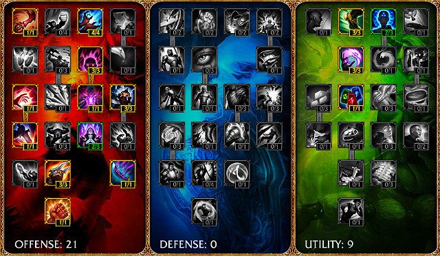 Jako APC, Ziggs zadaje obrażenia magiczne więc warto wybrać z drzewka Ofensywnego umiejętności, które zwiększą obrażenia zadawane przez bohatera, a także skrócą CD - Specjalizacje/Masteries | Ziggs | League of Legends - League of Legends - poradnik do gry