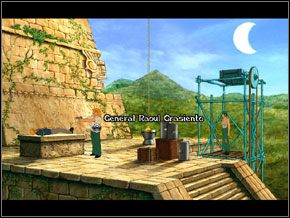 Pablo pobiegł sprawdzić przyczynę wystrzałów, więc na górze pozostał sam Raoul - [Nico] PIRAMIDA - U podstawy - Broken Sword II: The Smoking Mirror - poradnik do gry