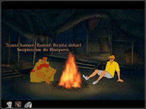 Szaman na koniec wręczył mi korzeń i pogonił z wioski - [George] DŻUNGLA - Indiańska wioska - Broken Sword II: The Smoking Mirror - poradnik do gry