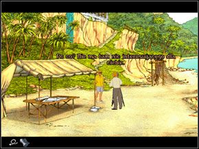 Wróciłem do młodego rybaka - [George] KARAIBY - Plaża - Broken Sword II: The Smoking Mirror - poradnik do gry
