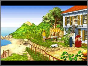 W zamian za zdemaskowanie oszusta, siostrzyczki zgodziły się wpuścić mnie do muzeum - [George] KARAIBY - Plaża - Broken Sword II: The Smoking Mirror - poradnik do gry