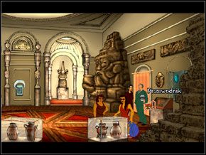 Podeszłam do zasłony i ostrożnie uchyliłam ją - [Nico] LONDYN - Muzeum - Broken Sword II: The Smoking Mirror - poradnik do gry