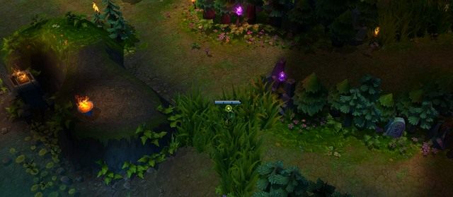 A ten ostrzega przed zagrożeniami od strony jungli. Szczególnie przydaje się gdy gramy po stronie drużyny niebieskiej i utrzymujemy linię frontu pod wieżą przeciwnika - Po drugie - Totemy i map awarness | Pięć elementów zdobywania przewagi w LoL - League of Legends - poradnik do gry