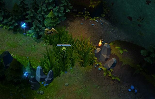 Ten totem jest szczególnie istotny jeśli gramy jako drużyna fioletowa i utrzymujemy linię frontu pod wieżą przeciwnika - Po drugie - Totemy i map awarness | Pięć elementów zdobywania przewagi w LoL - League of Legends - poradnik do gry