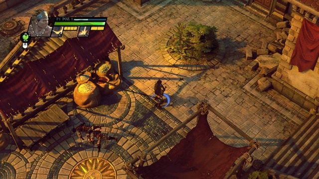 Dojdziesz do małego skrzyżowania (screen): droga na prawo prowadzi do skrzyni skarbów, a ta na lewo pozwoli Ci na kontynuowanie misji - Halios | Kampania w Sacred 3 - Sacred 3 - poradnik do gry