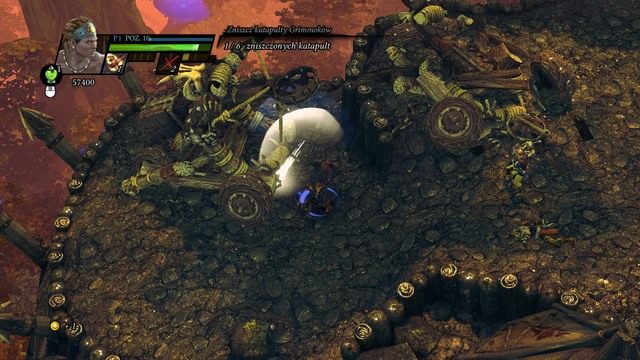 Po każdej zniszczonej parze katapult pojawią się kolejni przeciwnicy. - Naquali | Kampania w Sacred 3 - Sacred 3 - poradnik do gry