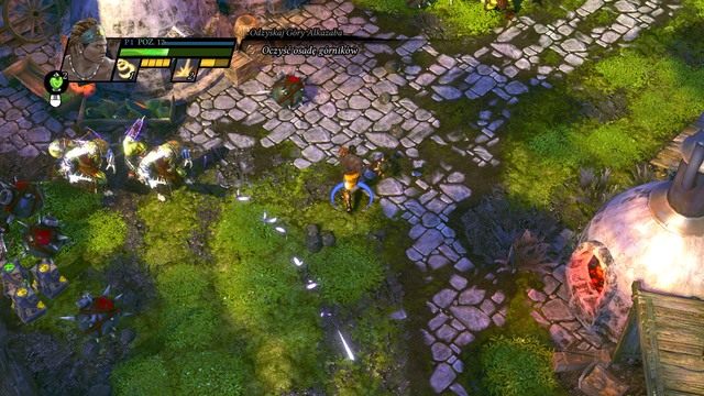 Uważaj tutaj głównie na uprzykrzających życie kuszników oraz leżące na ziemi bomby - nie detonuj ich, gdy będziesz za blisko - KOPALNIE ALKAZABA | Kampania w Sacred 3 - Sacred 3 - poradnik do gry