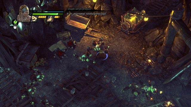 Musisz przesunąć wózek, aby utorować sobie dalszą drogę. - KOPALNIE ALKAZABA | Kampania w Sacred 3 - Sacred 3 - poradnik do gry