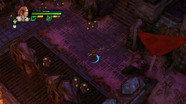 Pod baldachimem znajduje się przeszkoda - zniszczenie jej otworzy drogę do dużej skrzyni skarbów. - Twierdza Palambron | Kampania w Sacred 3 - Sacred 3 - poradnik do gry