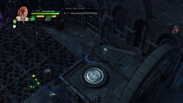 Wejście na okrągły przycisk zatrzyma część kolcy, umożliwiając dalsze poruszanie się. - Braverock | Kampania w Sacred 3 - Sacred 3 - poradnik do gry