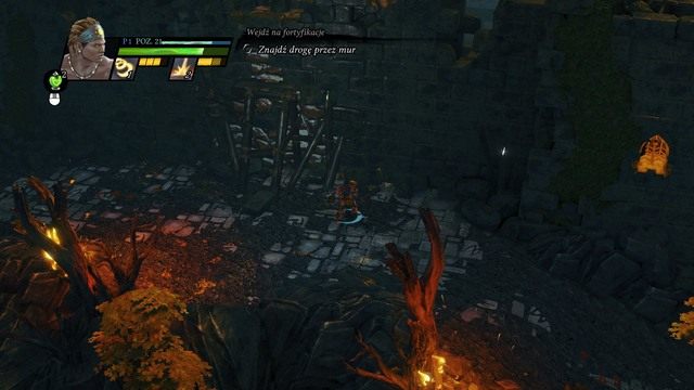 Musisz teraz wysadzić pokazany na obrazku kawałek muru - Szara zasłona | Kampania w Sacred 3 - Sacred 3 - poradnik do gry